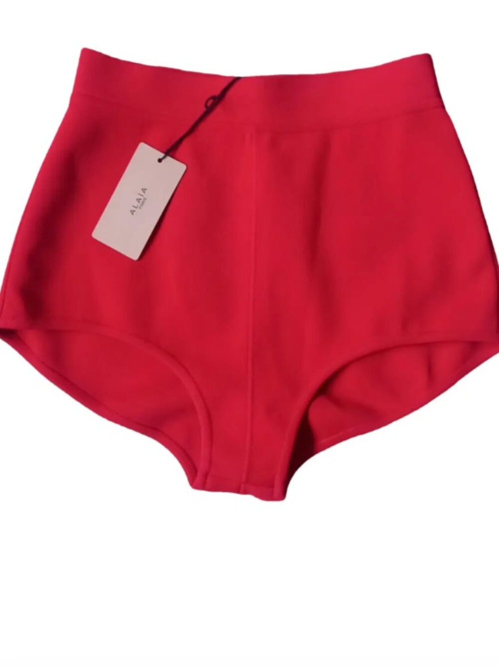 ALAIA RED MINI SHORTS FR38
